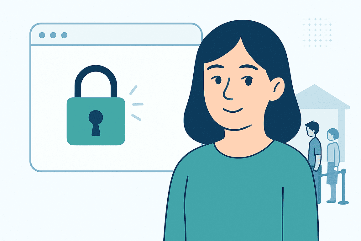 안전한 계좌 관리 일러스트